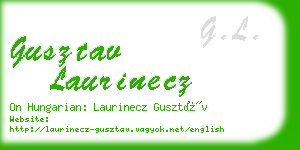 gusztav laurinecz business card